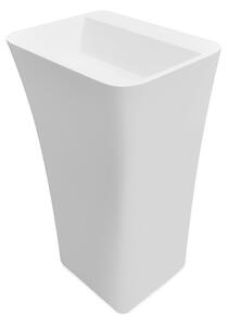 Besco Voľne stojace umývadlo z liateho mramoru Assos S-Line UM VS 52x41x84 cm, bez otvoru pre batériu