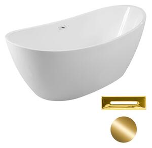 Besco Akrylátová voľne stojaca vaňa Ayla 170x80 BESCO-Typ výpuste: Click-Clack s prepadom, chróm, BESCO-Rozmery: 170x80, BESCO-Farba: Biela