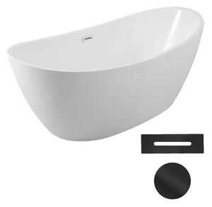 Besco Akrylátová voľne stojaca vaňa Ayla 170x80 BESCO-Typ výpuste: Click-Clack s prepadom, chróm, BESCO-Rozmery: 170x80, BESCO-Farba: Biela
