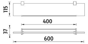 Nimco Polica s ohrádkou, 60 cm BORMO - BR 11091BX-60-26