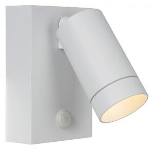 Lucide 09831/01/31 vonkajšia nástenná lampa Taylor 1x5W | GU10 | IP54 - biela, bodová, nastaviteľná, pohybový senzor