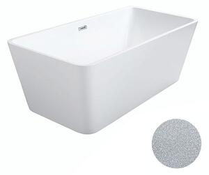 Besco Akrylátová voľne stojaca vaňa Evita Glam S 160x80 BESCO-Typ výpuste: Click-Clack s prepadom, chróm, BESCO-Rozmery: 160x80, BESCO-Farba: Biela/strieborná