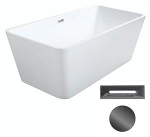 Besco Akrylátová voľne stojaca vaňa Evita 160x80 BESCO-Typ výpuste: Click-Clack s prepadom, chróm, BESCO-Rozmery: 160x80, BESCO-Farba: Biela