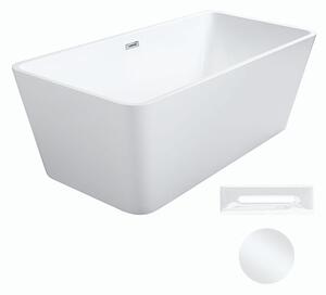 Besco Akrylátová voľne stojaca vaňa Evita 160x80 BESCO-Typ výpuste: Click-Clack s prepadom, chróm, BESCO-Rozmery: 160x80, BESCO-Farba: Biela