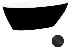 Besco Voľne stojaca vaňa z liateho mramoru Goya BW 140x62 (160x70, 170x72) BESCO-Typ výpuste: Click-Clack štandard, chróm, BESCO-Rozmery: 140,5x62,5, BESCO-Farba: Biela/čierna
