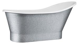 Besco Voľne stojaca vaňa z liateho mramoru Gloria Glam G 150x67 (160x67,5) BESCO-Rozmery: 150x67, BESCO-Farba: Biela/zlatá