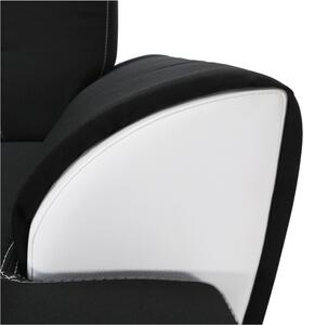 Rohová sedačka s rozkladom a úložným priestorom Maruti P - biela / čierna
