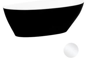 Besco Voľne stojaca vaňa z liateho mramoru Goya BW 140x62 (160x70, 170x72) BESCO-Typ výpuste: Click-Clack štandard, chróm, BESCO-Rozmery: 140,5x62,5, BESCO-Farba: Biela/čierna