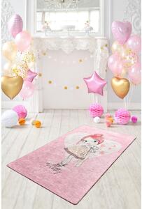 Ružový detský protišmykový koberec Chilam Pretty, 140 x 190 cm