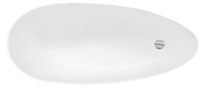 Besco Voľne stojaca vaňa z liateho mramoru Keya BW 165x70 BESCO-Typ výpuste: Click-Clack štandard, chróm, BESCO-Rozmery: 163,5x70,5, BESCO-Farba: Biela/čierna