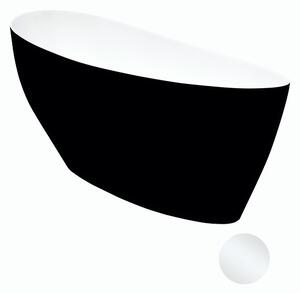 Besco Voľne stojaca vaňa z liateho mramoru Keya BW 165x70 BESCO-Typ výpuste: Click-Clack štandard, chróm, BESCO-Rozmery: 163,5x70,5, BESCO-Farba: Biela/čierna
