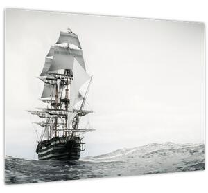 Obraz - Loď plávajúca po oceáne (70x50 cm)