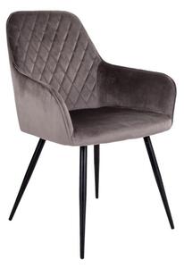 Dizajnová jedálenská stolička Gracelyn, sivohnedý zamat