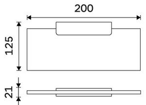 Nimco Polica, 20 cm MAYA čierna - MAC X320-C-90