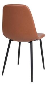 Dizajnová jedálenská stolička Myla, vintage hnedá