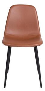 Dizajnová jedálenská stolička Myla, vintage hnedá