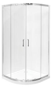 Besco Štvrťkruhový sprchovací kút MODERN HR 80x80 (90x90), výška 185 cm - bez vaničky BESCO-Rozmery: 80x80, BESCO-Profily: profily: chróm, výplň: mat