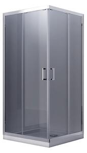 Besco Štvorcový sprchovací kút MODERN SQ 80x80 (90x90), výška 185 cm - bez vaničky BESCO-Rozmery: 80x80, BESCO-Profily: profily: chróm, výplň: mat