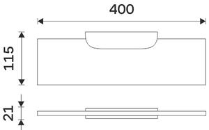 Nimco Polica, 40 cm NIKAU - NK 30091B-40-26