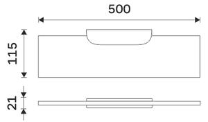 Nimco Polica, 50 cm NIKAU - NK 30091B-50-26