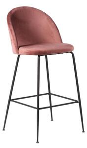 Dizajnová barová stolička Kristopher, ružová / čierna