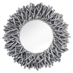 Dizajnové nástenné zrkadlo Kenley, 80 cm, sivé