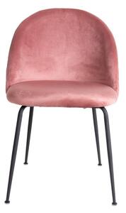 Dizajnová stolička Ernesto, ružová / čierna