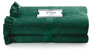 Zelený pléd cez posteľ AmeliaHome Tilia, 240 x 260 cm