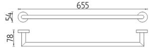 Nimco Držiak na uteráky, 66 cm UNIX - UN 13061A-26