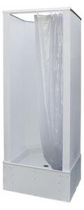 RR Machine Priemyselný sprchový box POLY NEW 80 W-VZ, ZÁVES TEIKO-Farba: Biela, TEIKO-Rozmery: 81x81, TEIKO-Variant: bez výrezu pre odpadovú rúru