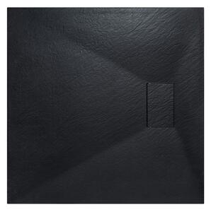 Besco Štvorcová sprchová vanička z SMC kompozitu VEXO BLACK SQ 80x80 (90x90) BESCO-Rozmery: 80x80