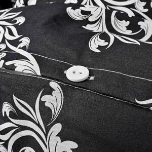 Obliečky Ornament čierny EMI: Dekoratívny vankúš plnený 40x40 s krajkou 2 cm