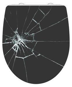 Eisl Sanitär WC sedadlo Duroplast Soft Close Broken Glas High Gloss 82585