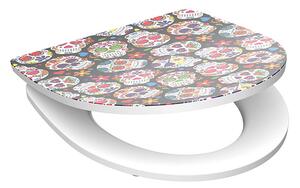 Eisl Sanitär WC sedátko Duroplast Soft Close Crazy Skull High Gloss 82586