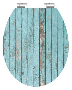 Eisl Sanitär WC sedátko MDF Soft Close Blue Wood 80536
