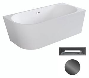 Besco Akrylátová voľne stojaca rohová vaňa Zoya 150x75 (170x80) biela