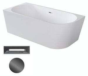 Besco Akrylátová voľne stojaca rohová vaňa Zoya 150x75 (170x80) biela