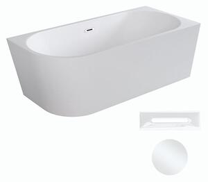 Besco Akrylátová voľne stojaca rohová vaňa Zoya 150x75 (170x80) biela