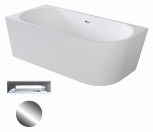 Besco Akrylátová voľne stojaca rohová vaňa Zoya 150x75 (170x80) biela