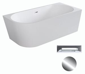 Besco Akrylátová voľne stojaca rohová vaňa Zoya 150x75 (170x80) biela