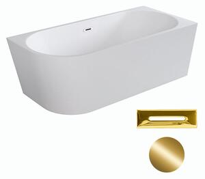 Besco Akrylátová voľne stojaca rohová vaňa Zoya 150x75 (170x80) biela