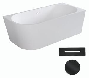 Besco Akrylátová voľne stojaca rohová vaňa Zoya 150x75 (170x80) biela