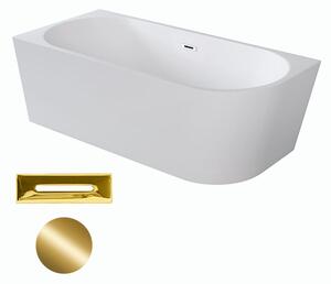Besco Akrylátová voľne stojaca rohová vaňa Zoya 150x75 (170x80) biela