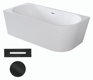 Besco Akrylátová voľne stojaca rohová vaňa Zoya 150x75 (170x80) biela