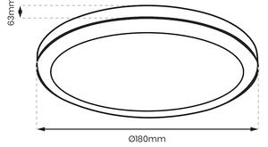 Stropné LED svietidlo Vera, 1x LED 12w, 4000k, b