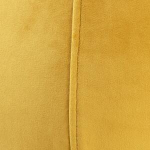 Žltý zamatový puf Actona Mie, 60 x 60 cm