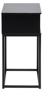 Čierny nočný stolík Actona Mitra, 40 x 30 cm