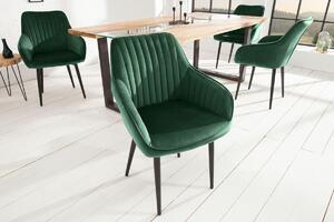 Dizajnová stolička Esmeralda, zelená - Skladom na SK