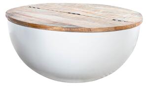 Okrúhly konferenčný stolík Jacktar, 70 cm, biely