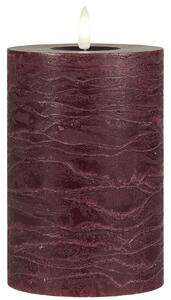 LED sviečka Pillar Dark Red 15 cm